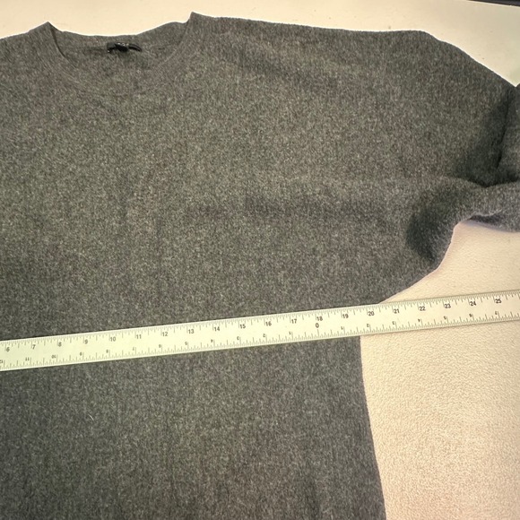 COS 100% Wool Charcoal Gray Wide Dolman Sleeve Crewneck Sweater Womens Large L - Picture 3 of 5